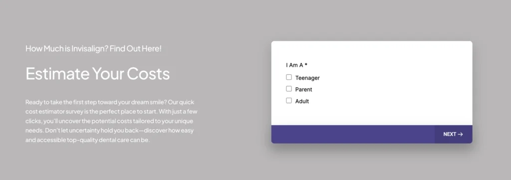 Invisalign cost calculator